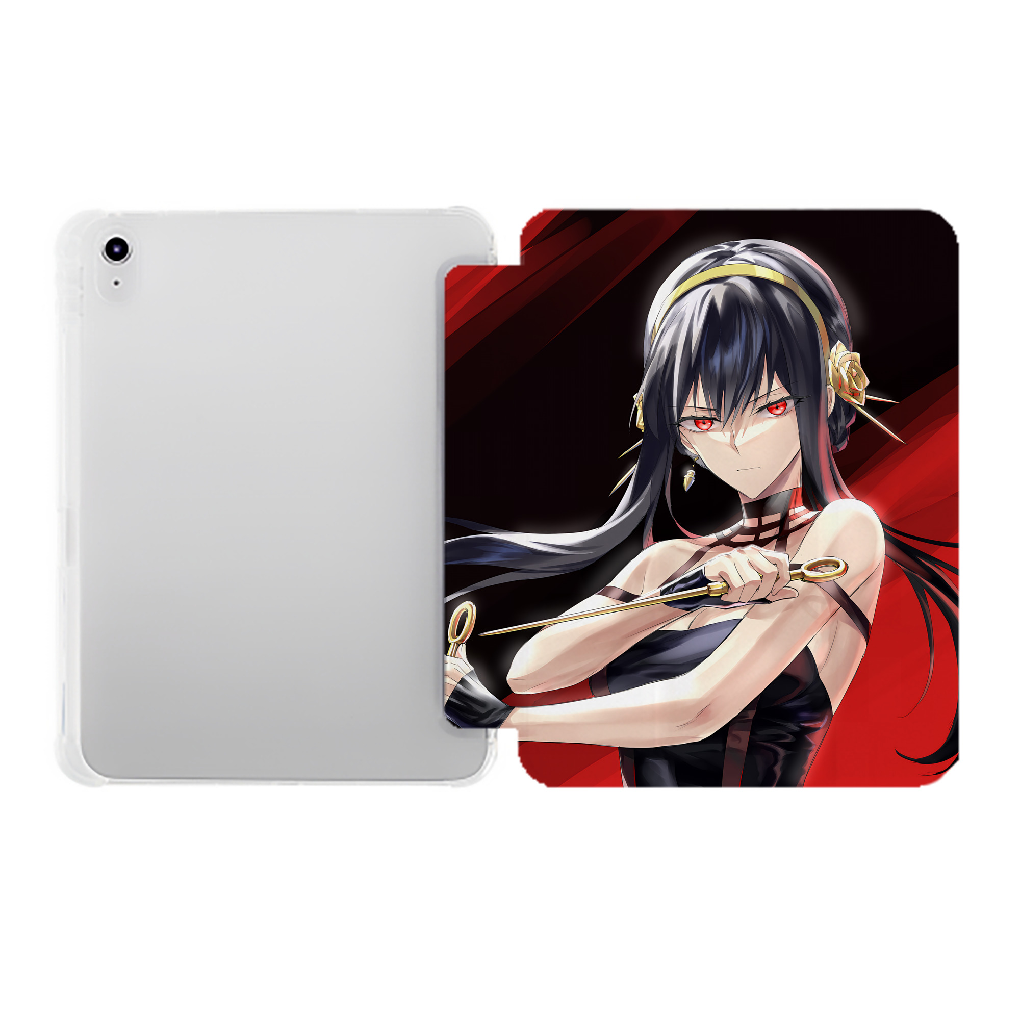 （画像用） SPY×FAMILY间谍家家酒 IPad ケース ペン収納付き 三つ折りスタンド PUレザー×シリコン 対応機種9.5/10.5/10.9インチ
